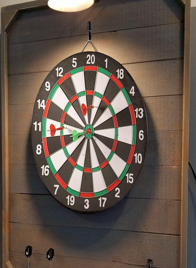 STRIVE FIT Double-Sided Dart Board Set with 4 Steel Tip Darts - Staple-Free, Paper Wound Target for Adults & Kids, Indoor Outdoor Dart Game for Man Cave, Office, Game Room & Family Fun (12 Inch) - Image 2